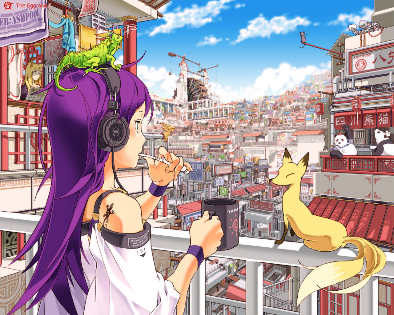 High resolution Headphones Anime hd 1280x1024 wallpaper ID:142281 for PC