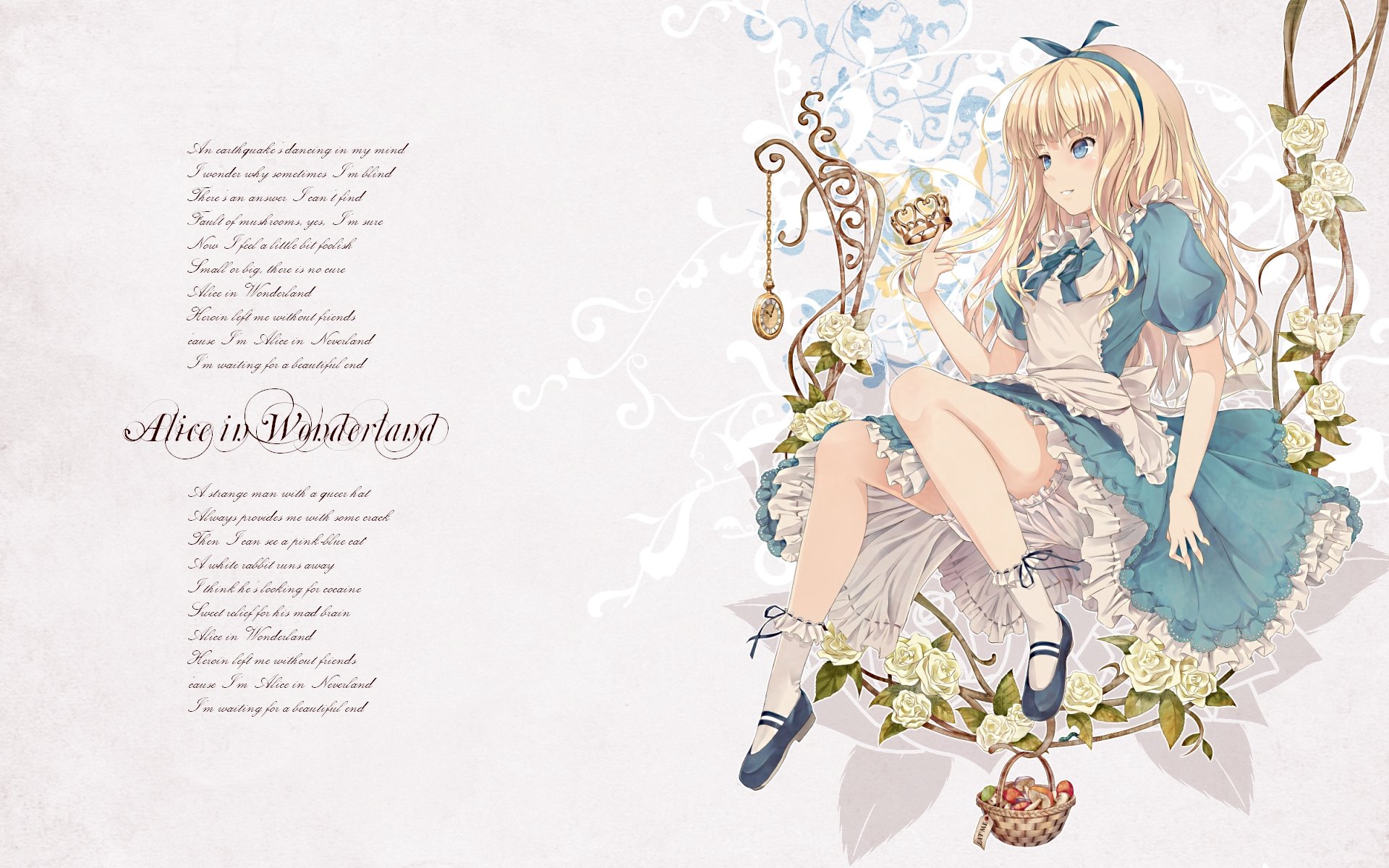 High resolution Alice In Wonderland Anime hd 1920x1200 wallpaper ID:473422 for computer