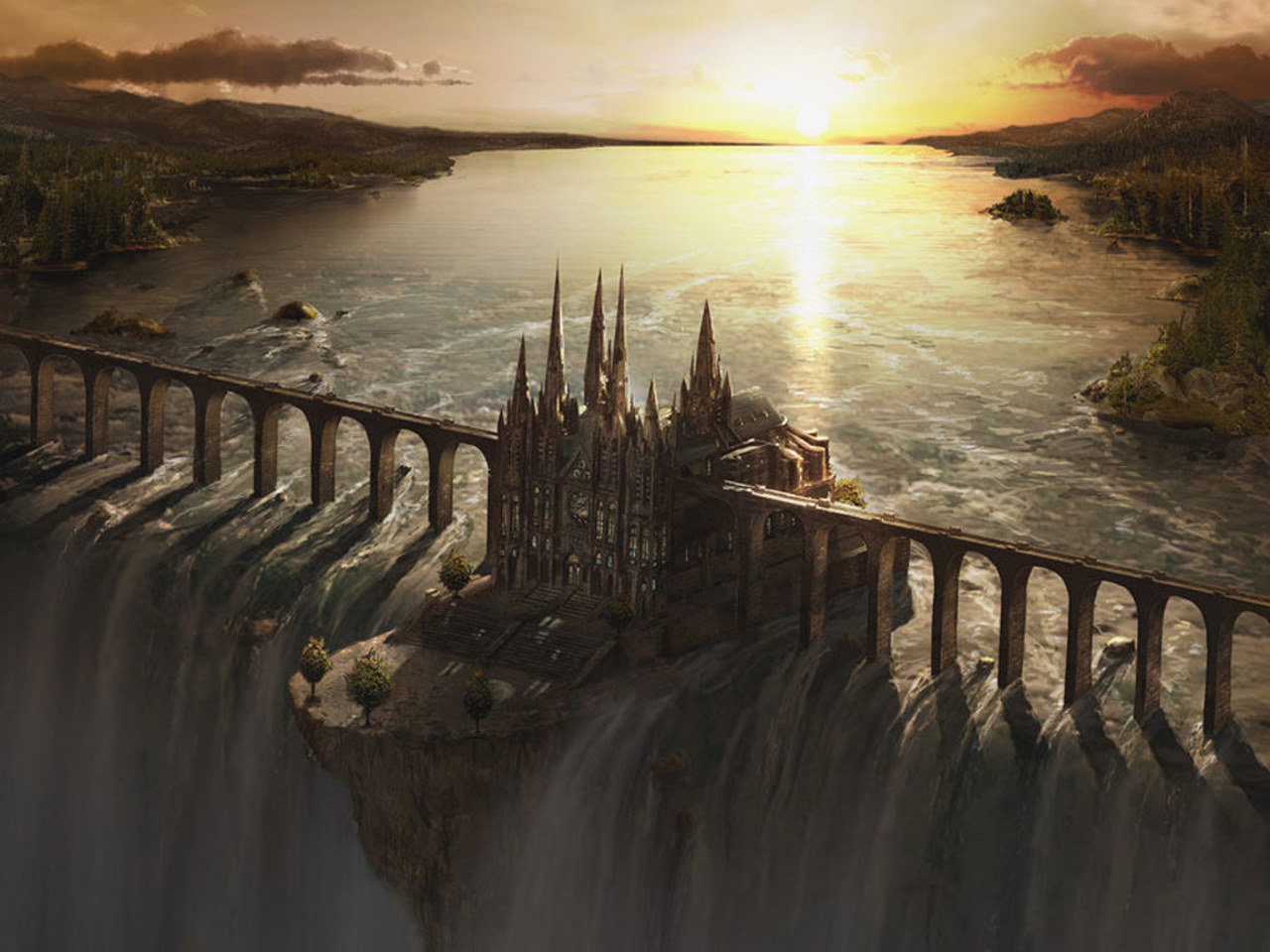 Awesome Fantasy castle free background ID:236285 for hd 1280x960 computer
