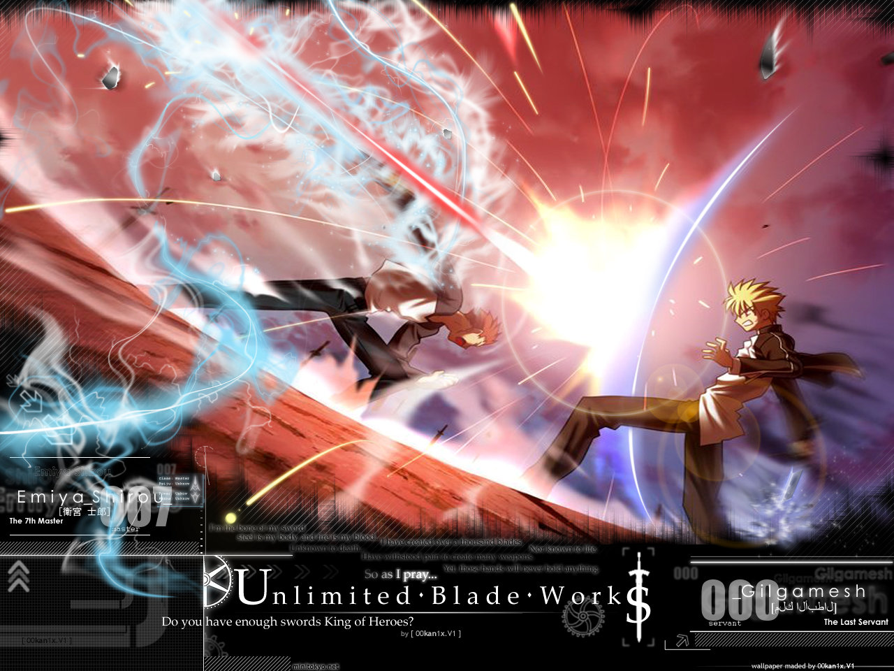 Free download Fate/Stay Night: Unlimited Blade Works wallpaper ID:291050 hd 1280x960 for PC