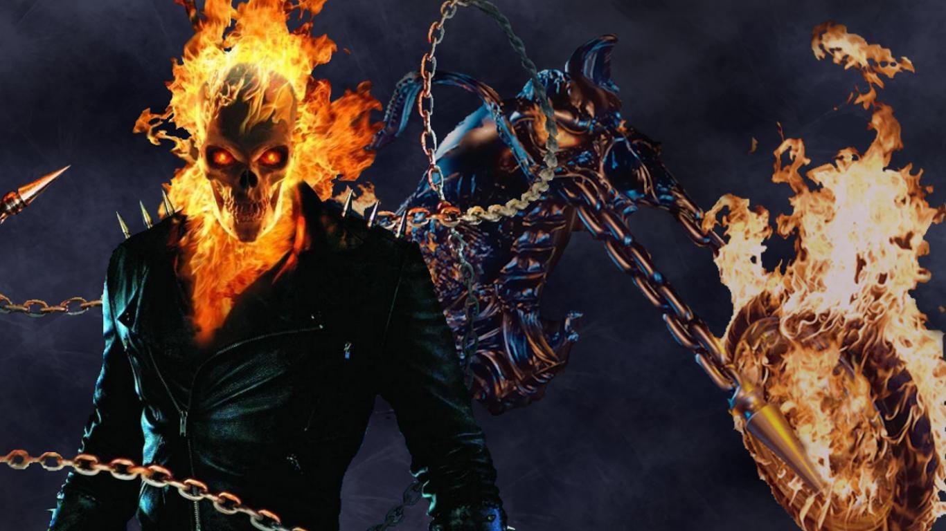 High resolution Ghost Rider Movie 1366x768 laptop wallpaper ID:198554 for computer