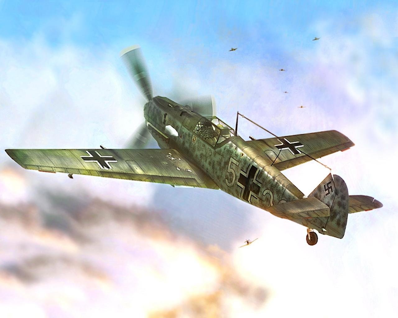 High resolution Messerschmitt Bf 109 hd 1280x1024 wallpaper ID:157079 for computer