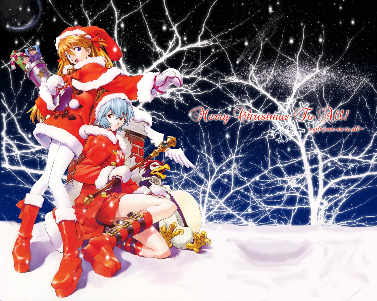 Best Christmas Anime wallpaper ID:24864 for High Resolution hd 1280x1024 desktop