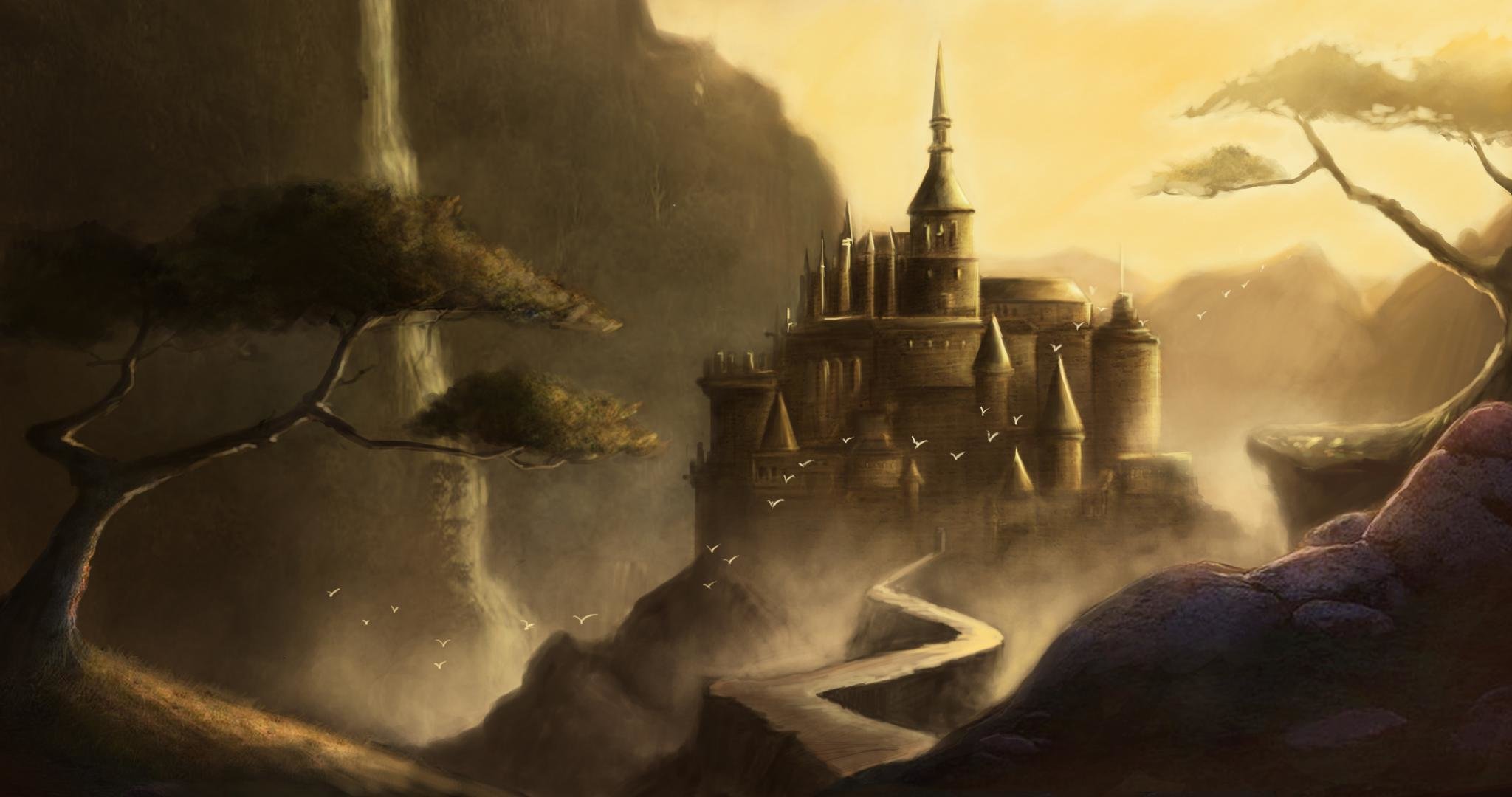Free download Fantasy castle background ID:236465 hd 2048x1080 for computer
