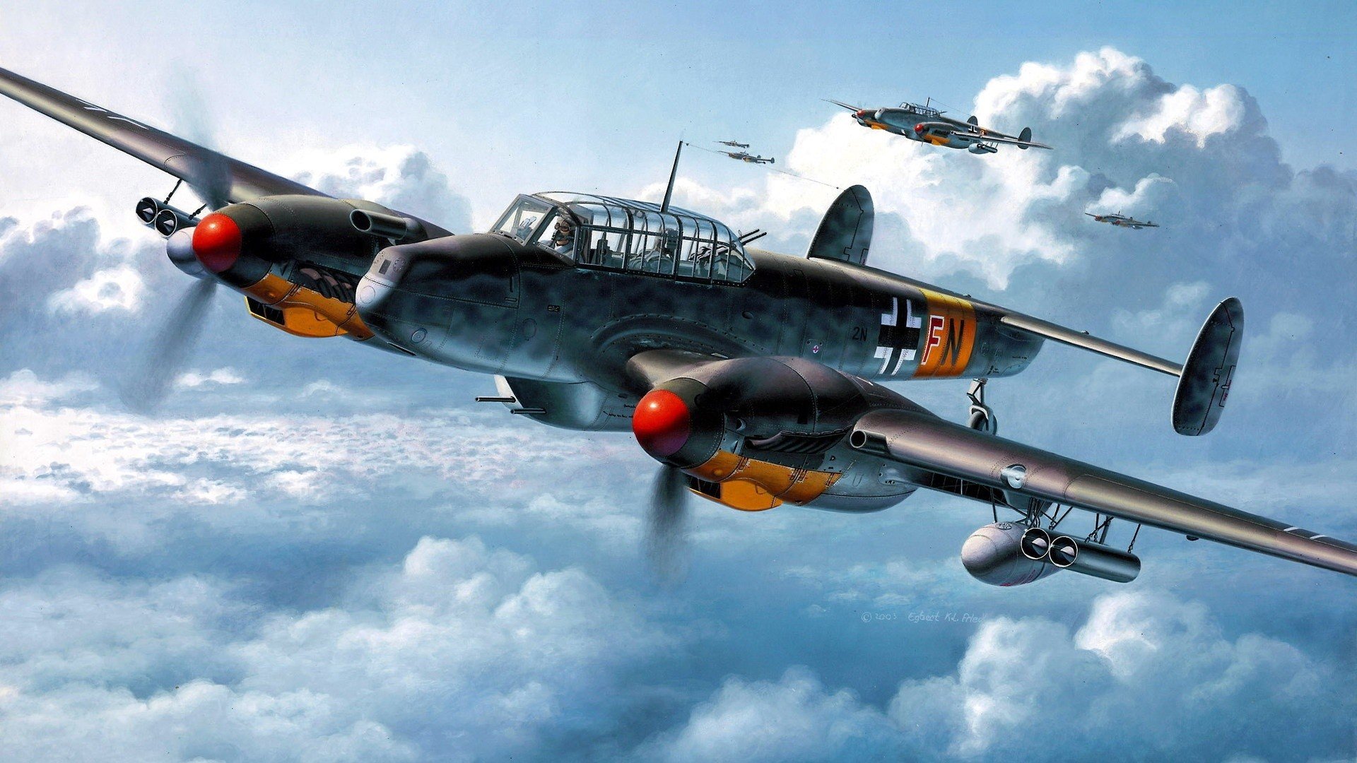 Download 1080p Messerschmitt Bf 110 desktop wallpaper ID:112245 for free