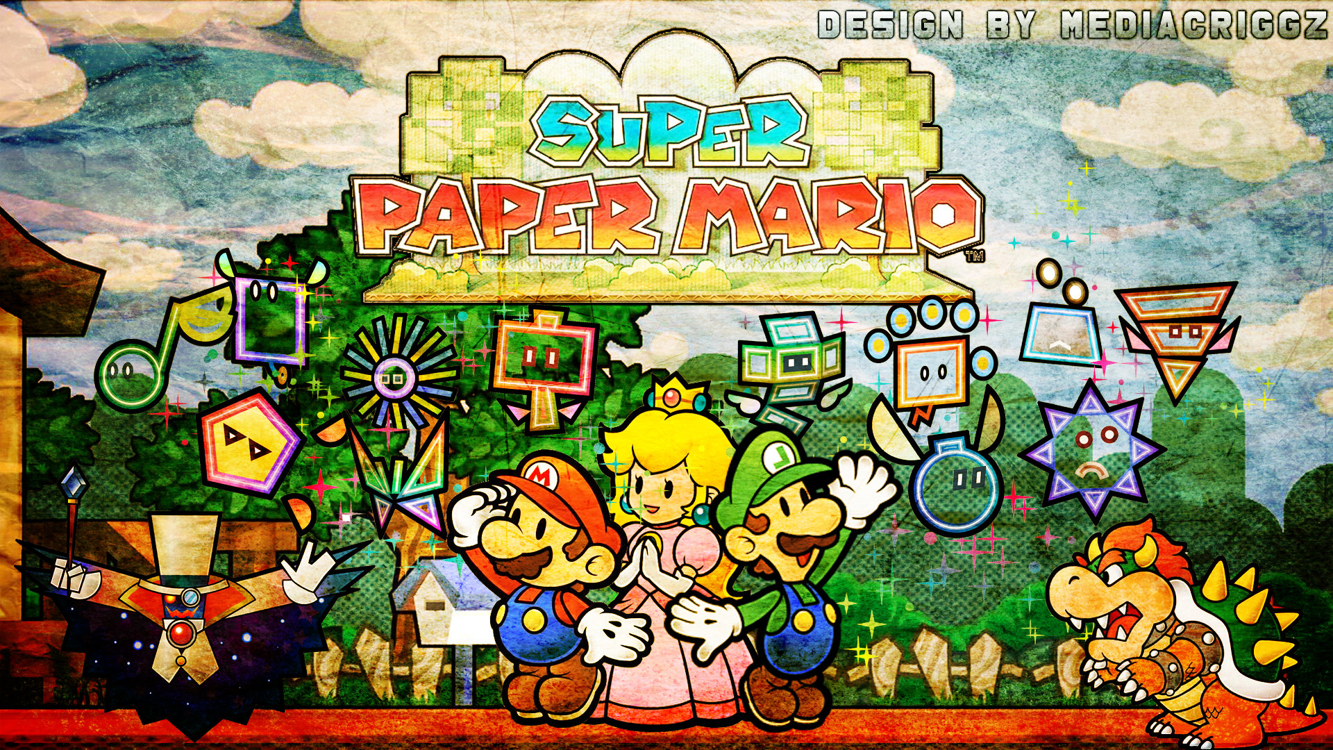 High resolution Super Paper Mario full hd 1080p wallpaper ID:408952 for PC