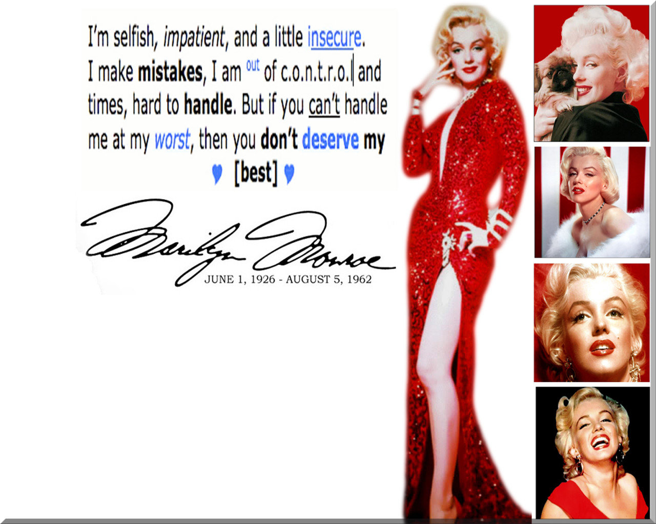 Download hd 1280x1024 Marilyn Monroe PC wallpaper ID:119478 for free