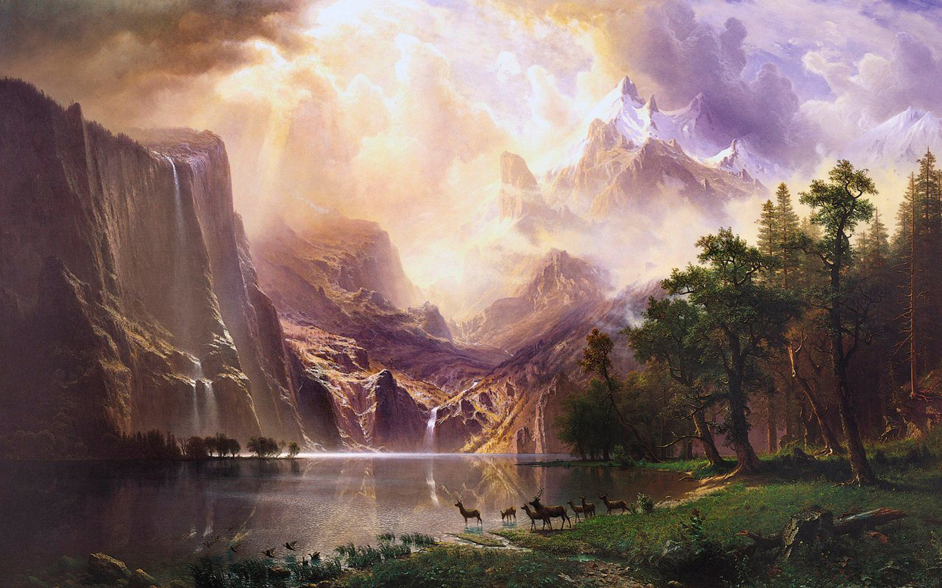 Download hd 1920x1200 Oil Painting computer background ID:187262 for free