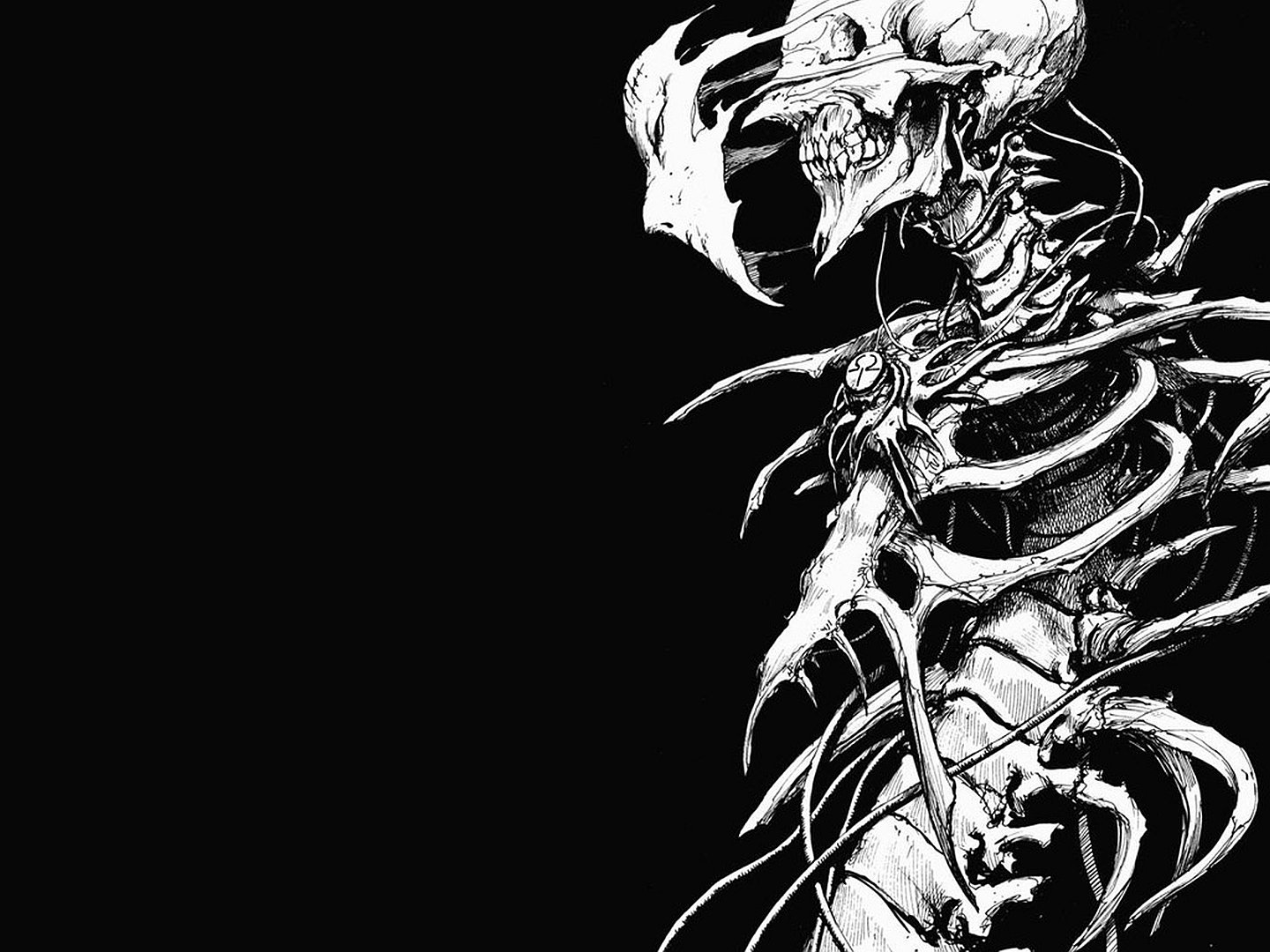 Download hd 1440x1080 Skeleton computer wallpaper ID:125433 for free