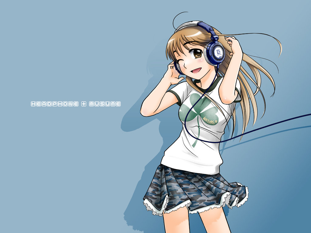 Best Headphones Anime background ID:142275 for High Resolution hd 1024x768 desktop