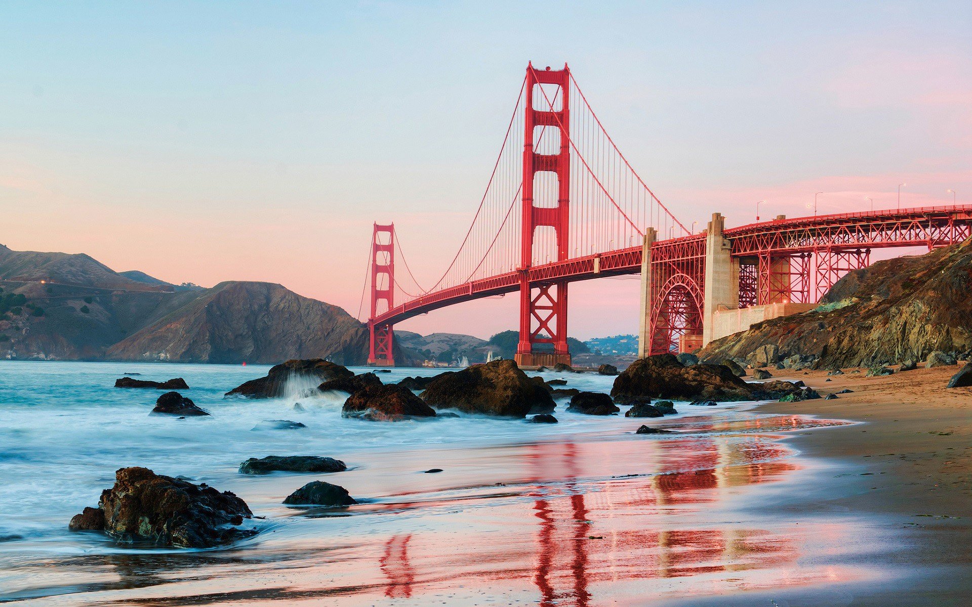 Download hd 1920x1200 Golden Gate PC background ID:494558 for free