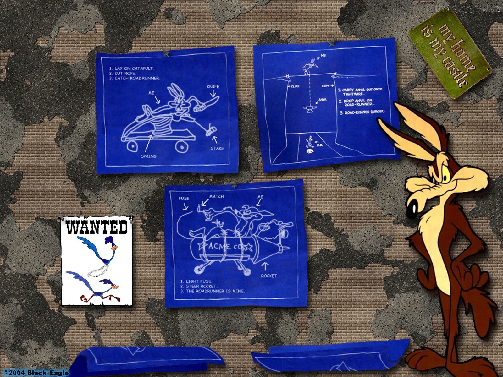 Download hd 1600x1200 Wile E Coyote computer background ID:229414 for free