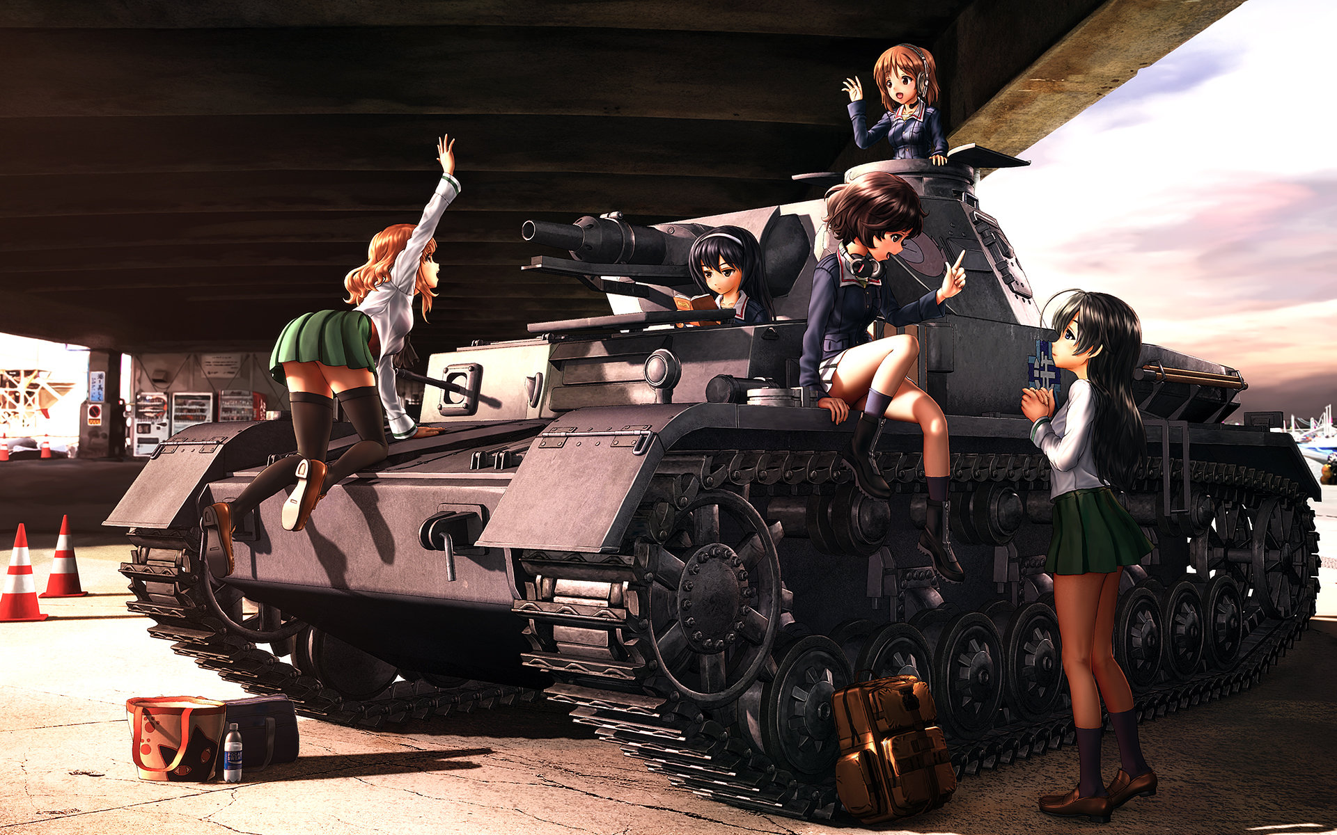 Awesome Girls Und Panzer free wallpaper ID:208180 for hd 1920x1200 PC