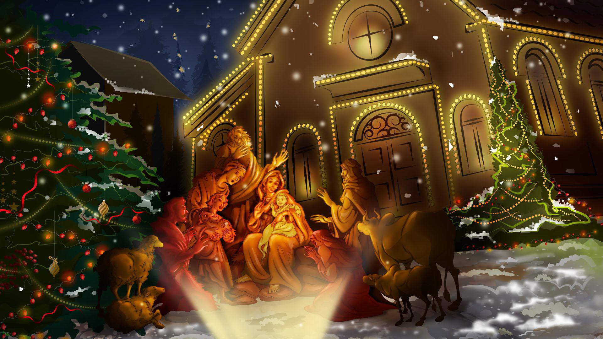 Free download Christmas background ID:435717 hd 1920x1080 for PC
