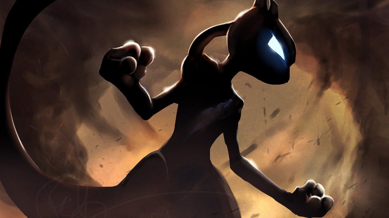 Free download Mewtwo (Pokemon) background ID:280147 1366x768 laptop for computer
