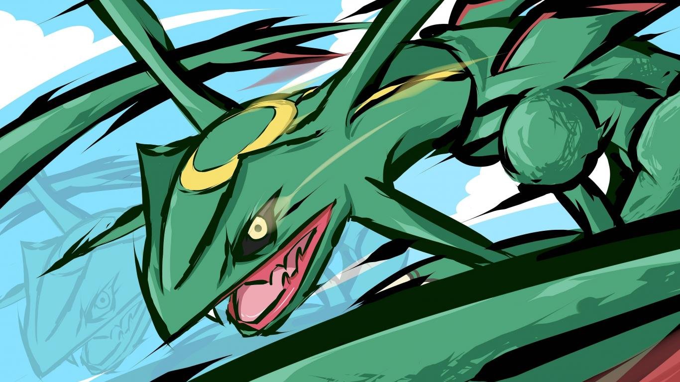 Best Rayquaza (Pokemon) background ID:280129 for High Resolution hd 1366x768 desktop