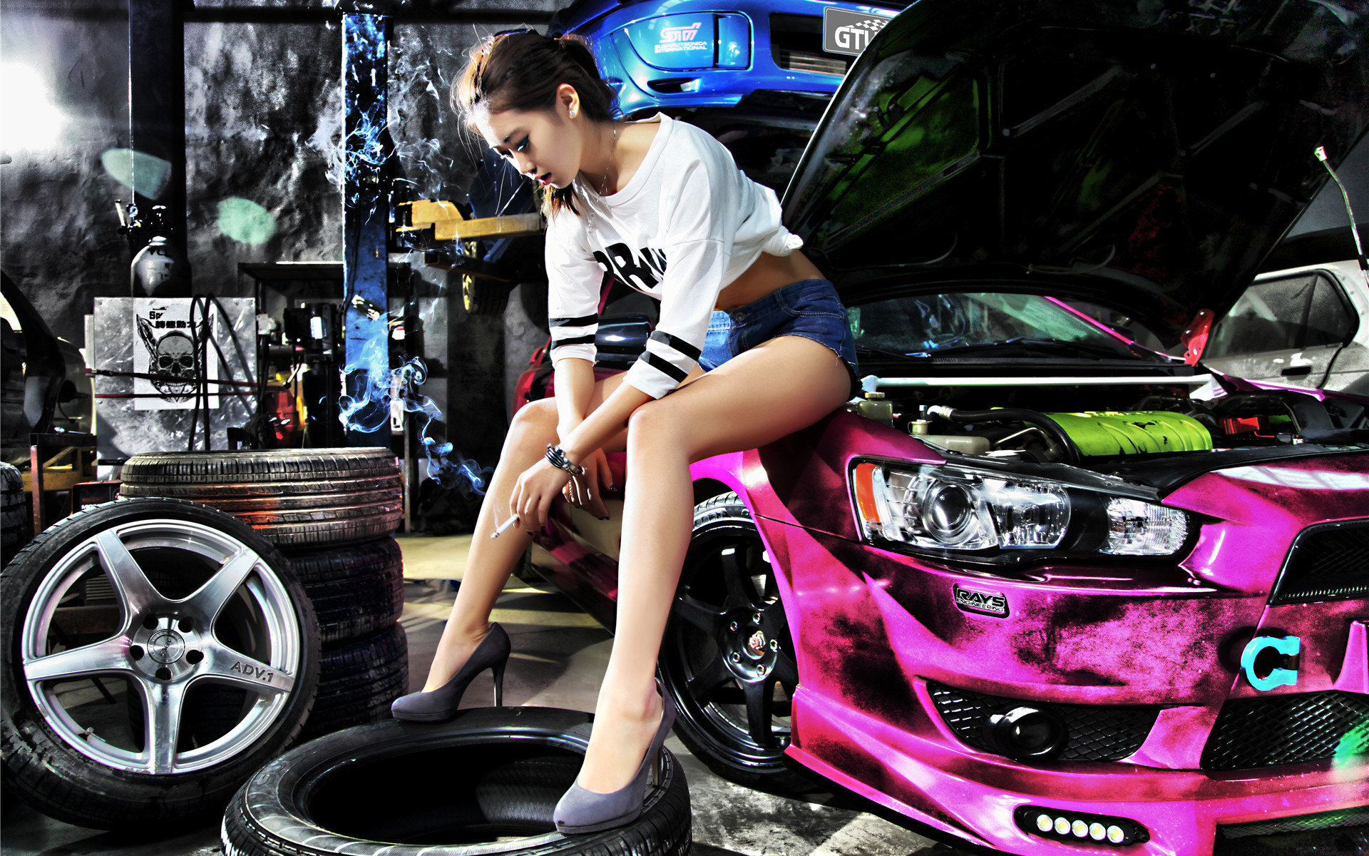 Awesome Girls and Cars free background ID:219065 for hd 1920x1200 computer