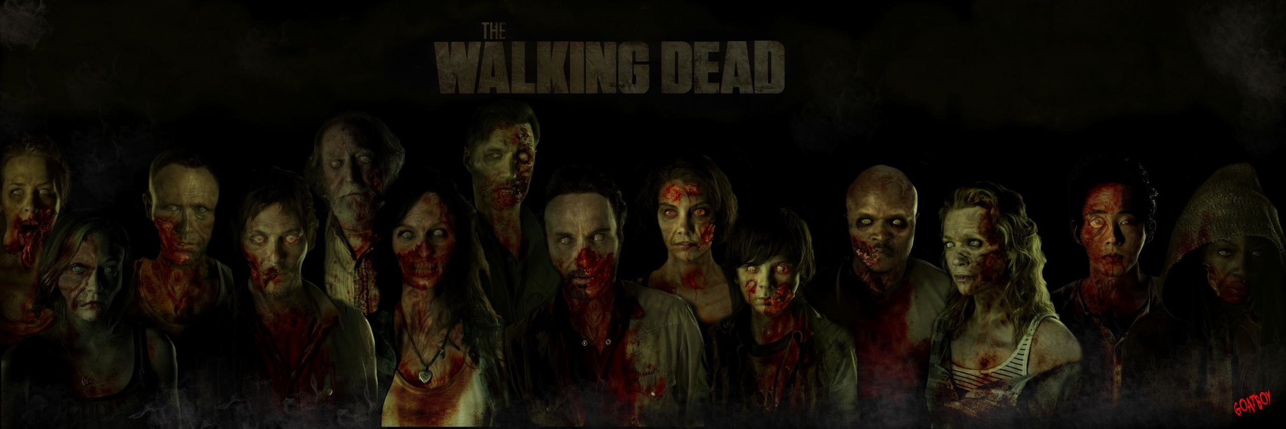 Awesome The Walking Dead free wallpaper ID:190232 for dual monitor 2560x854 PC