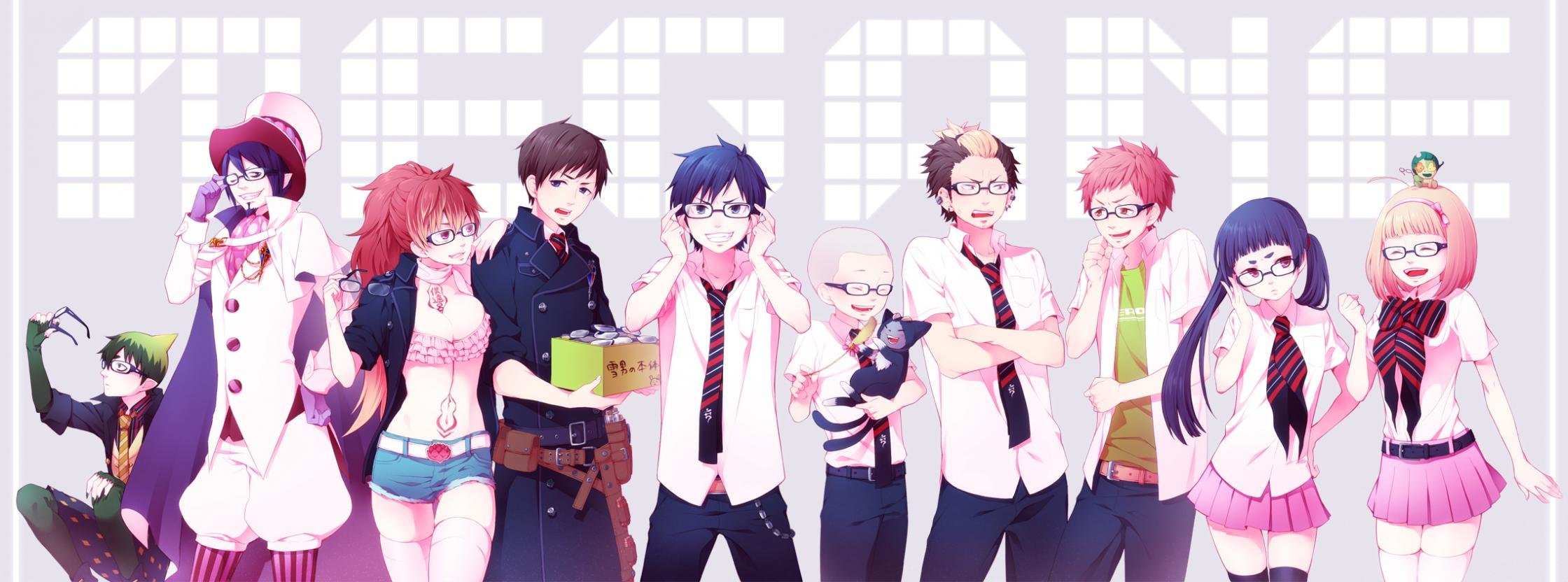 High resolution Blue Exorcist (Ao No) dual screen 2240x832 background ID:242187 for PC