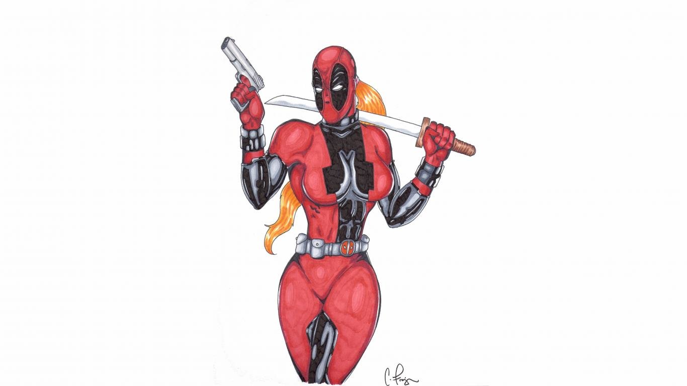 Best Lady Deadpool background ID:327374 for High Resolution laptop PC
