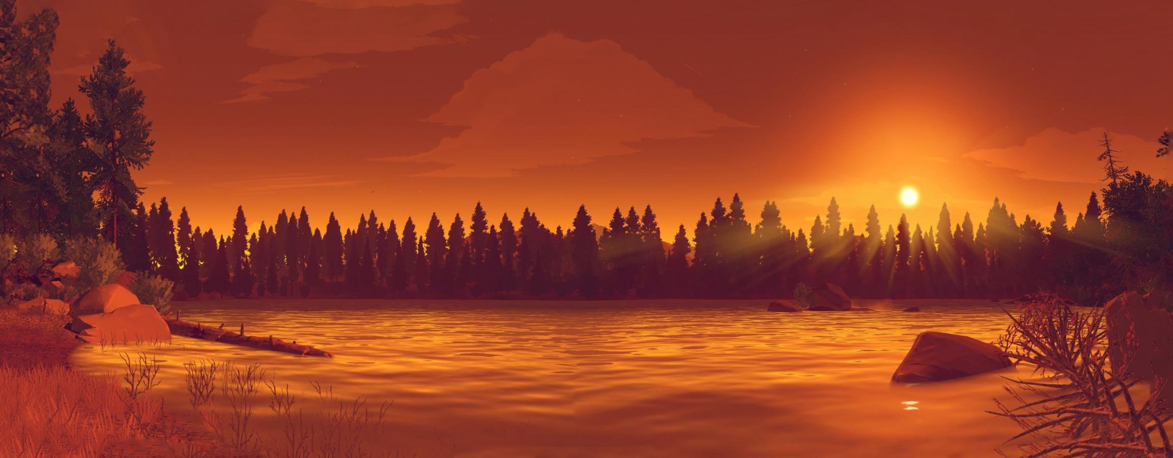 High resolution Firewatch dual monitor 2304x900 background ID:468005 for computer