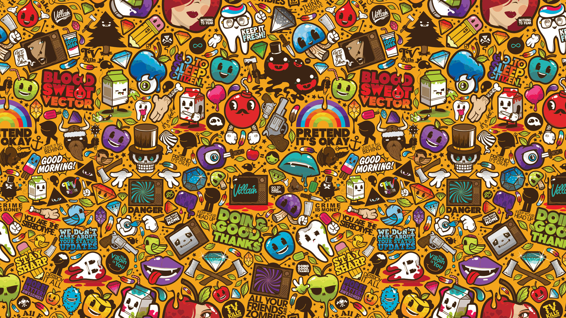 Awesome Sticker Bomb free background ID:458309 for full hd 1920x1080 computer