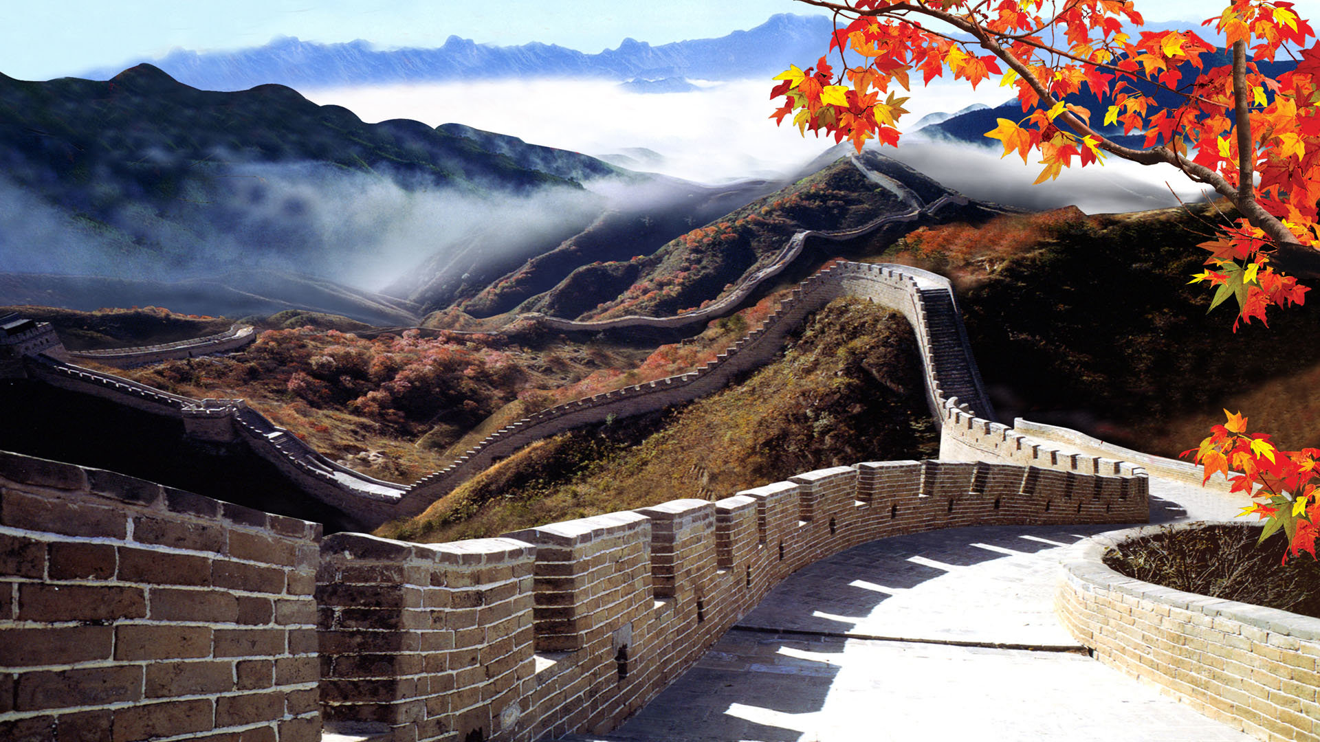 Download hd 1920x1080 Great Wall Of China desktop background ID:492520 for free