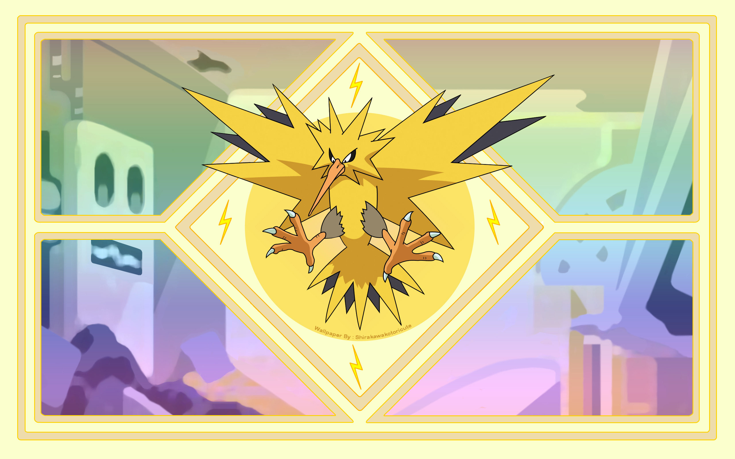 High resolution Zapdos (Pokemon) hd 2560x1600 background ID:279956 for PC