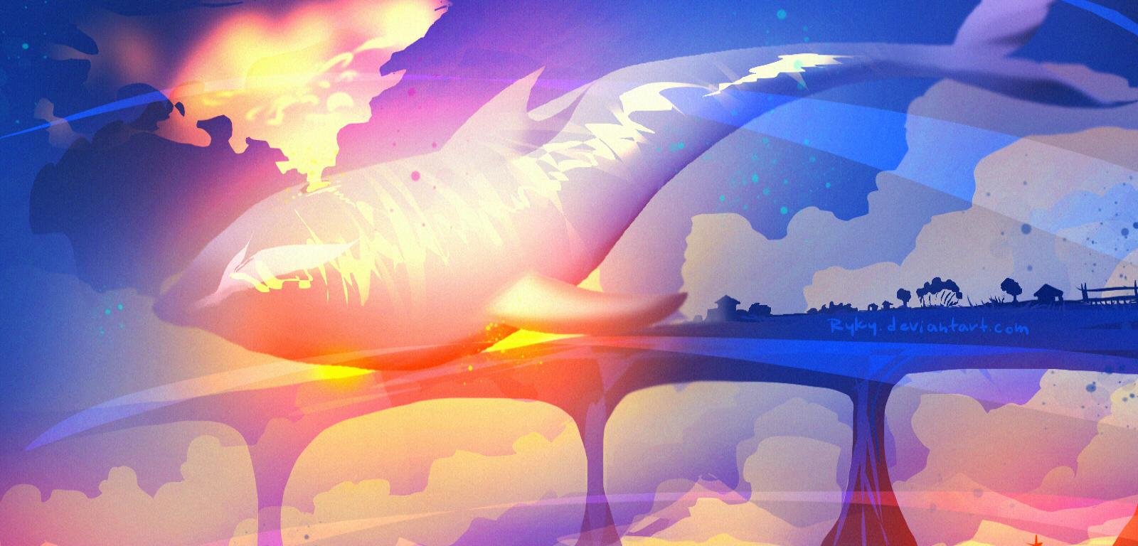 Free download Whale Fantasy wallpaper ID:387408 hd 1600x768 for PC