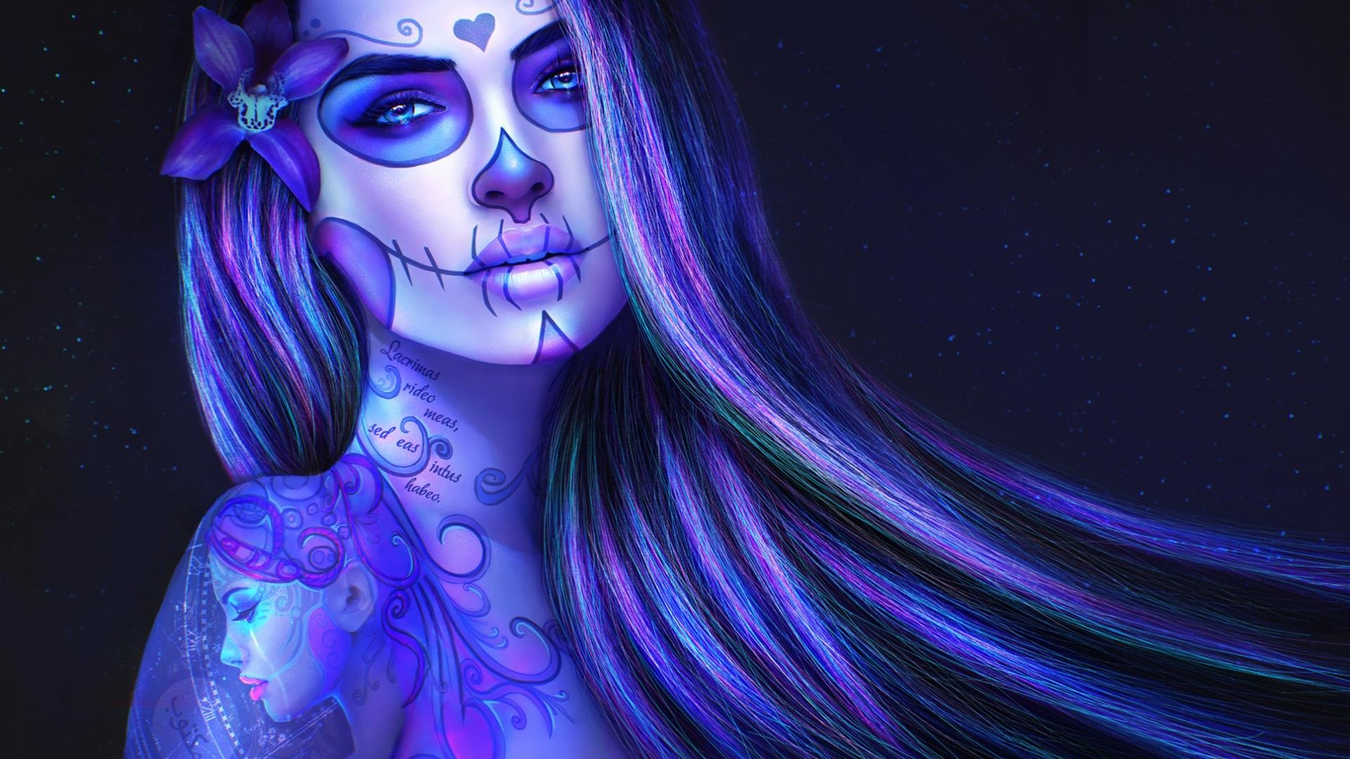 Download full hd 1080p Sugar Skull PC background ID:497612 for free