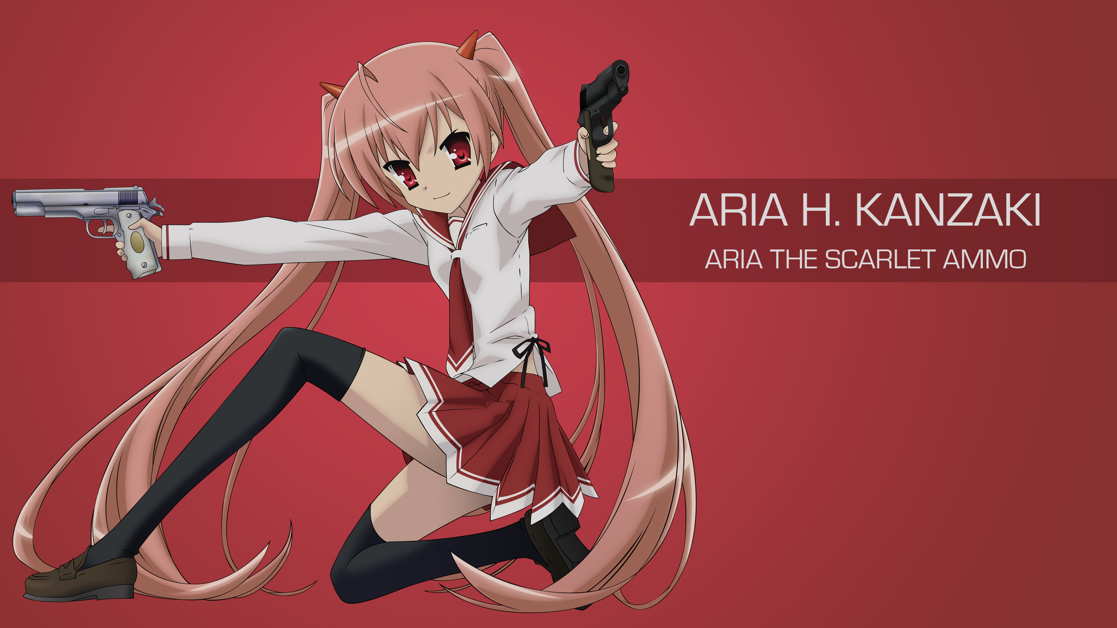 Free download Aria The Scarlet Ammo background ID:446923 4k for PC