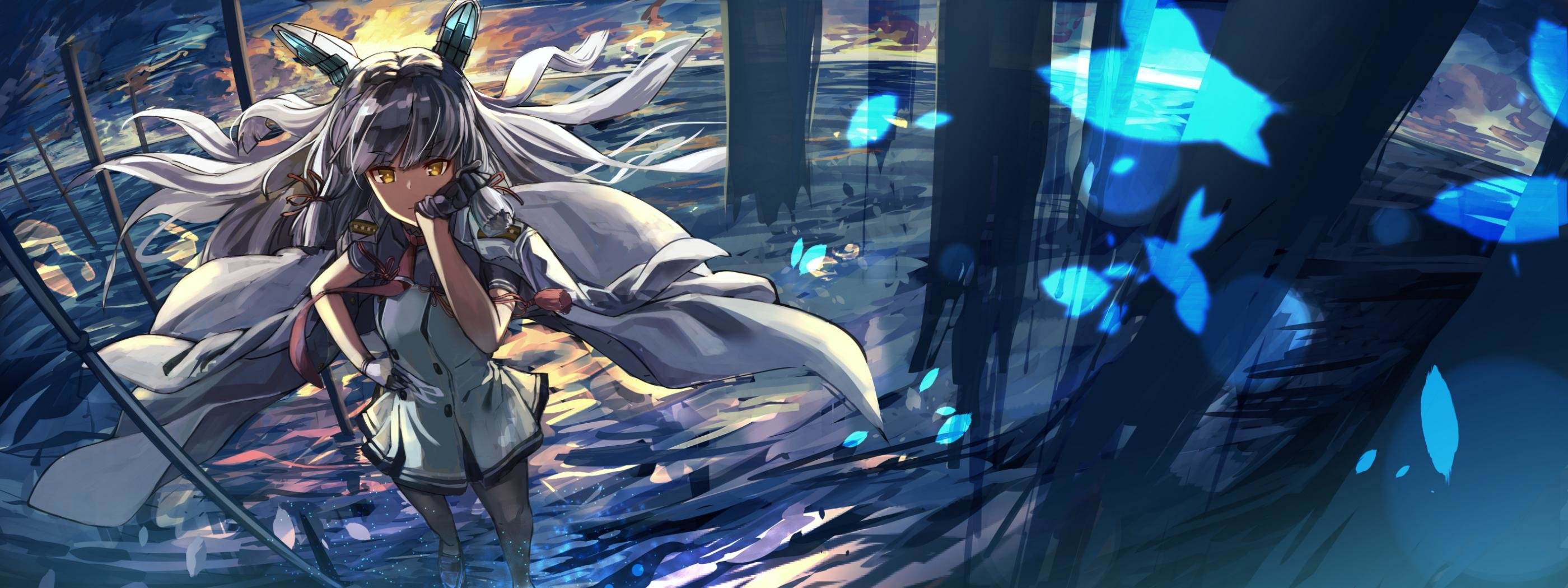 Awesome Kantai Collection free wallpaper ID:331880 for dual screen 2800x1050 PC