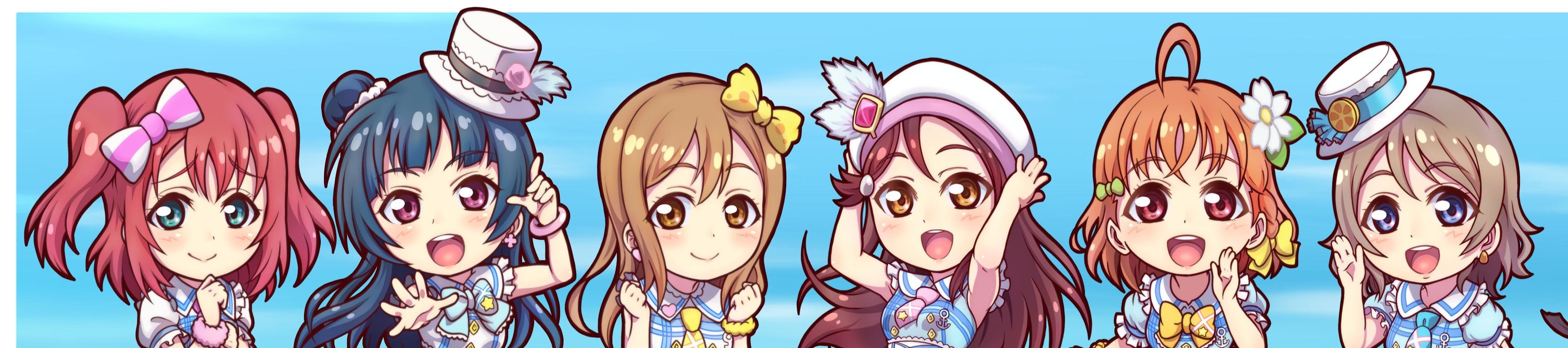High resolution Love Live! triple screen 3456x768 wallpaper ID:152424 for computer