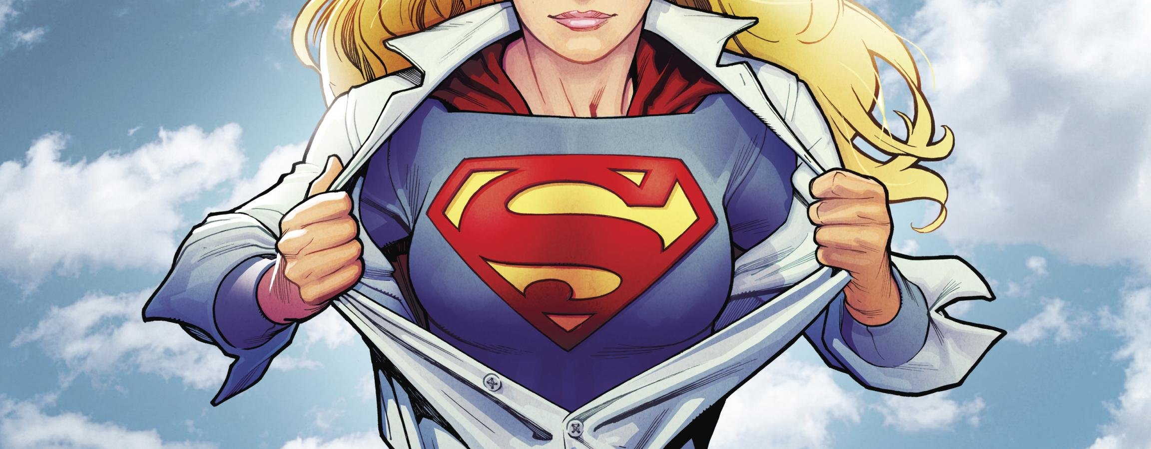 Awesome Supergirl free wallpaper ID:26200 for dual monitor 2304x900 PC