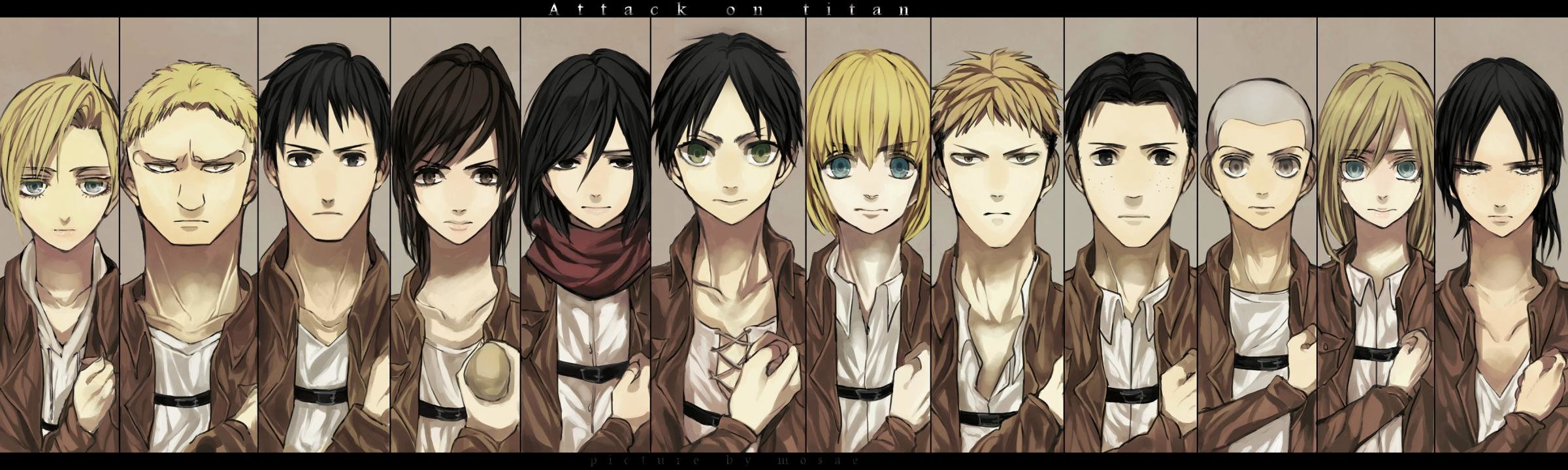 Awesome Attack On Titan free background ID:206831 for dual monitor 2400x720 desktop