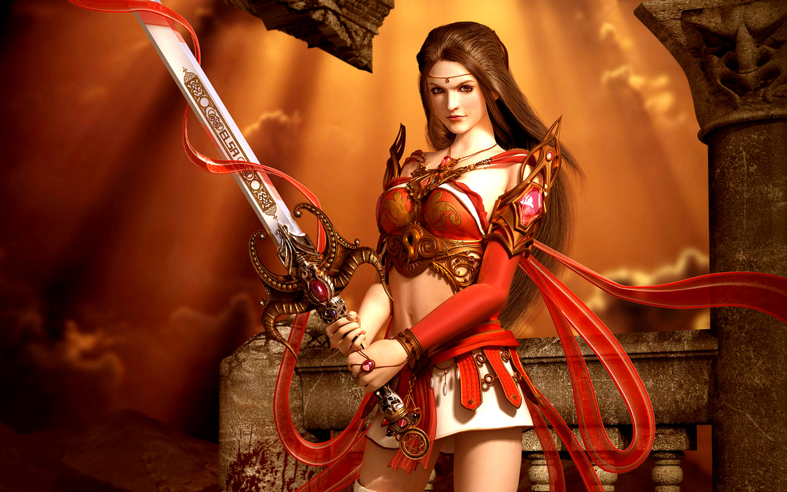 Download hd 2560x1600 Fantasy women PC background ID:342514 for free