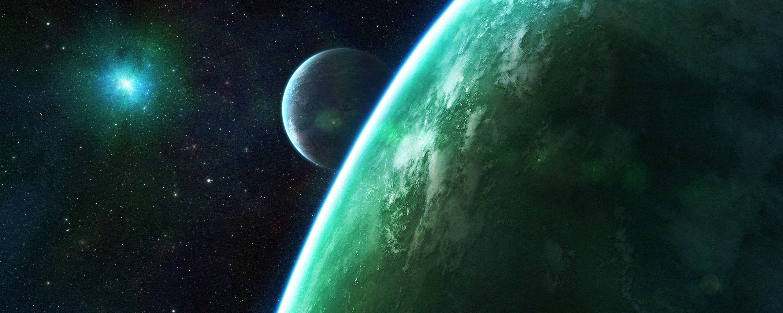 High resolution Planets dual screen 2560x1024 wallpaper ID:153112 for PC