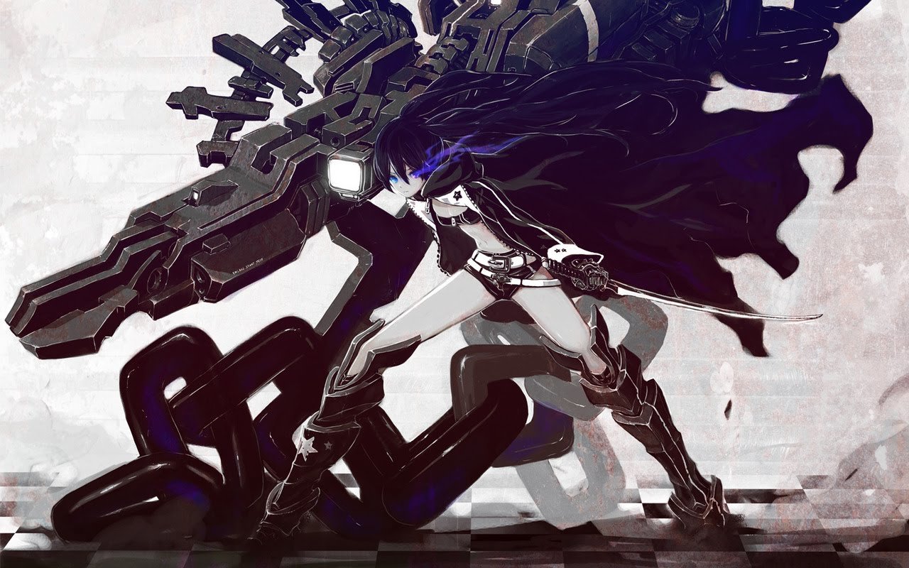 Download hd 1280x800 Black Rock Shooter computer background ID:454915 for free