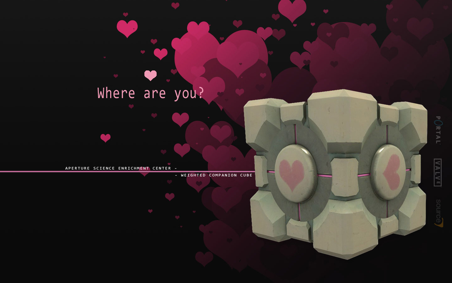 High resolution Weighted Companion Cube hd 1440x900 wallpaper ID:274913 for computer