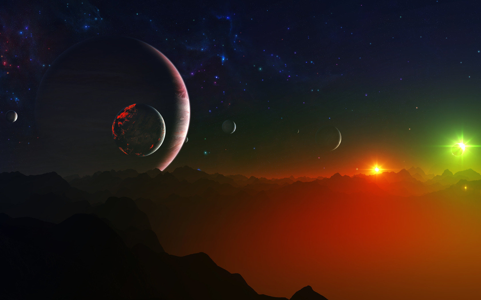 Free download Sci Fi landscape background ID:233188 hd 1680x1050 for PC