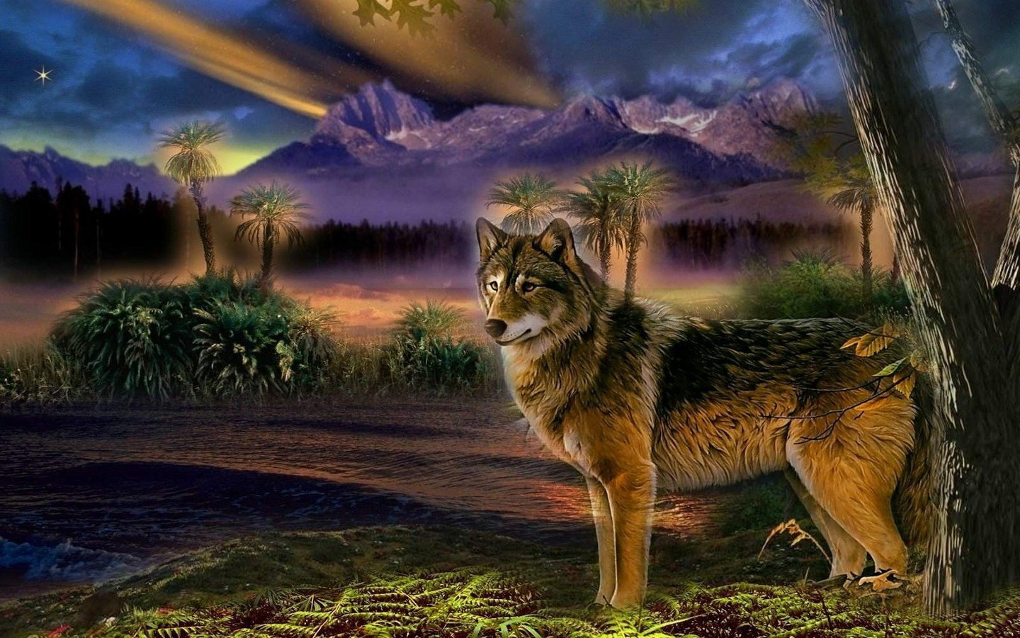 Awesome Wolf free background ID:118189 for hd 1440x900 desktop