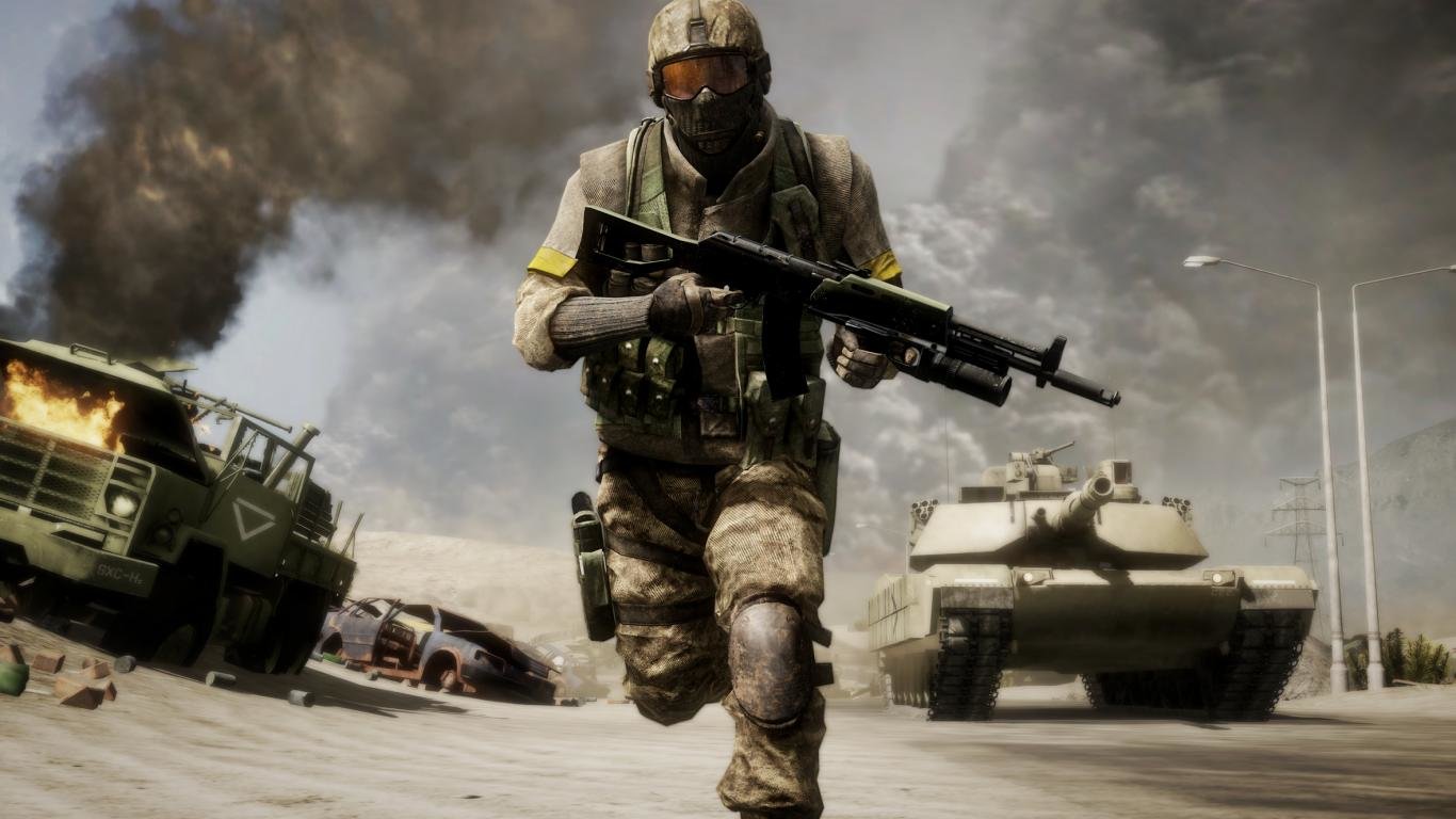 Download 1366x768 laptop Battlefield: Bad Company 2 PC background ID:498218 for free