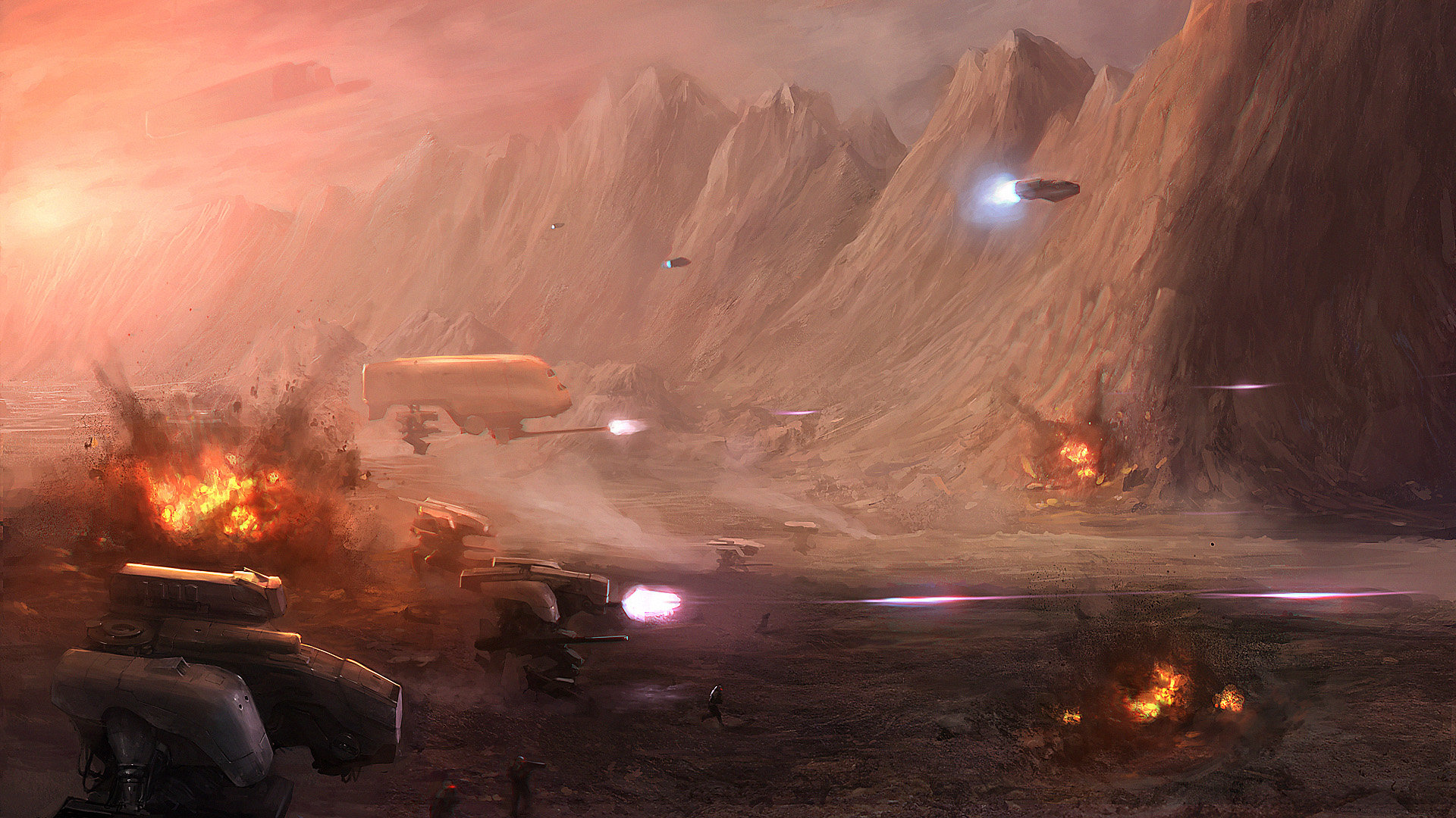 Best Epic space battle wallpaper ID:450431 for High Resolution full hd 1080p PC