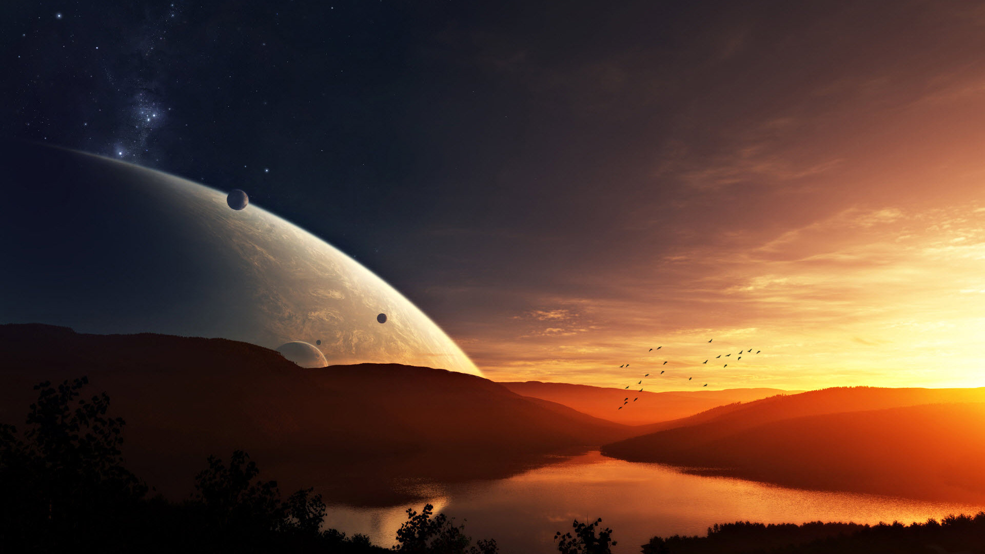 Free download Planet Rise background ID:193766 full hd for desktop