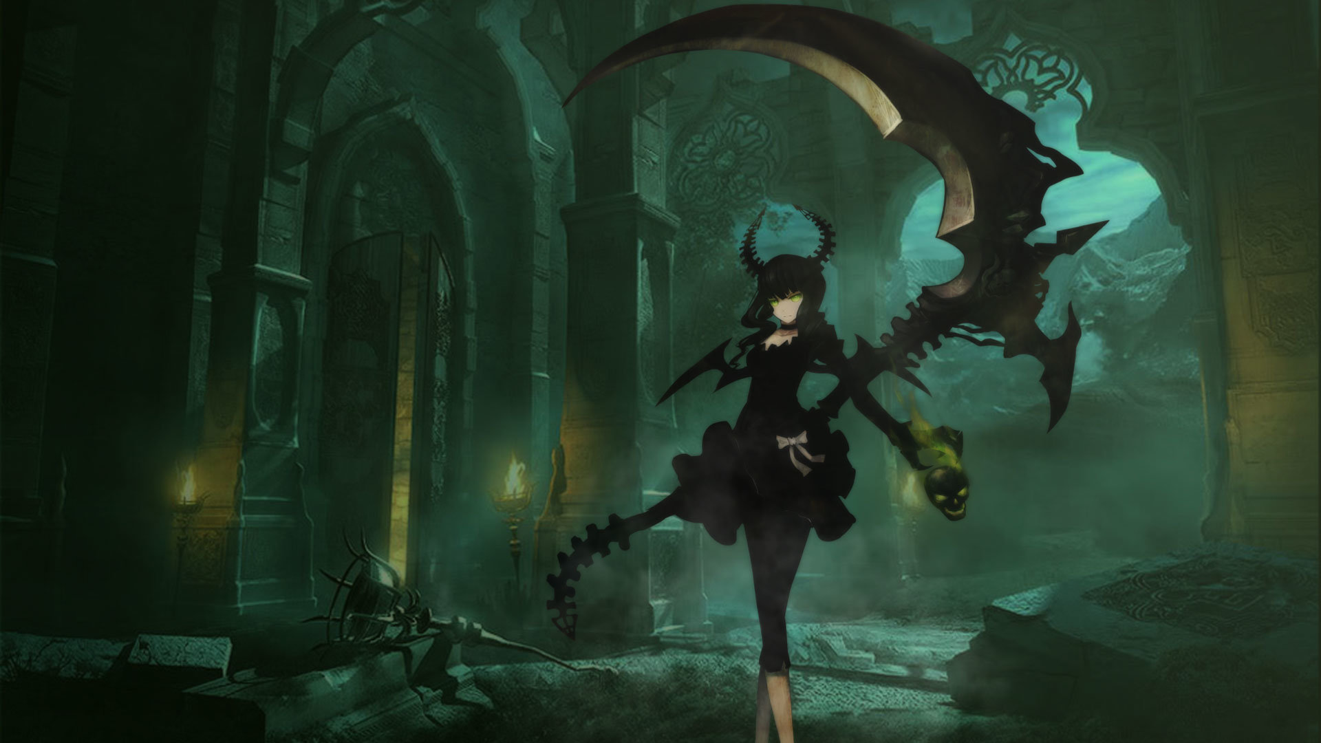 Awesome Dead Master (Black Rock Shooter) free background ID:454993 for hd 1920x1080 desktop