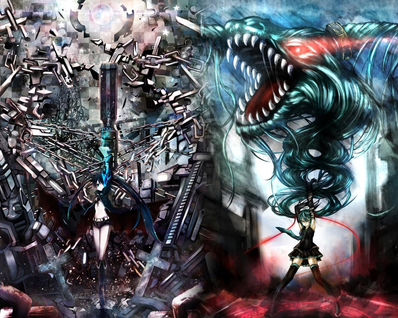 Download hd 1280x1024 Black Rock Shooter computer wallpaper ID:454983 for free