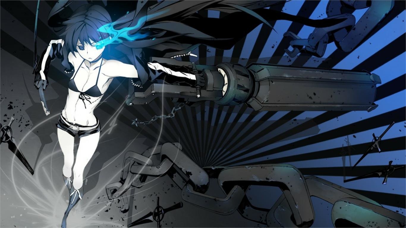 Download hd 1366x768 Black Rock Shooter PC background ID:454605 for free