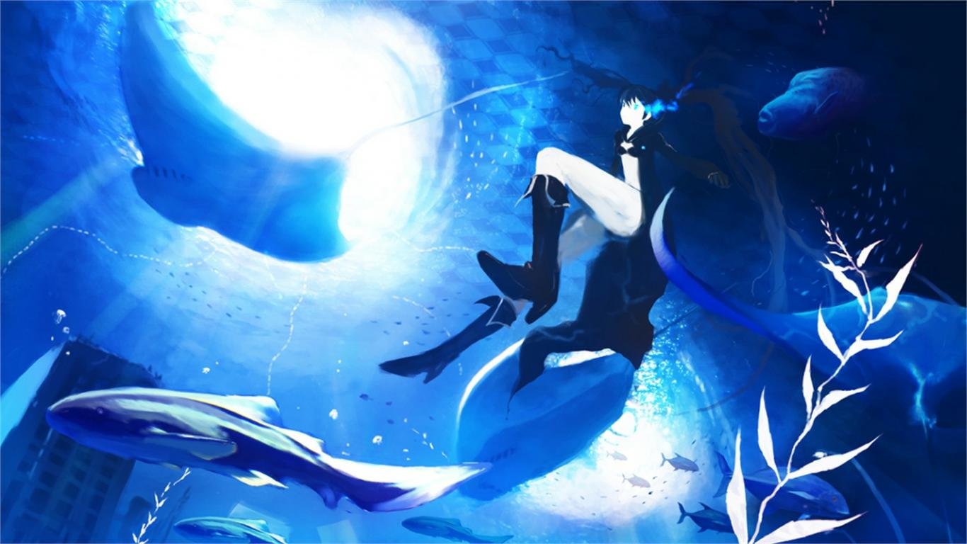 Download hd 1366x768 Black Rock Shooter computer wallpaper ID:453724 for free