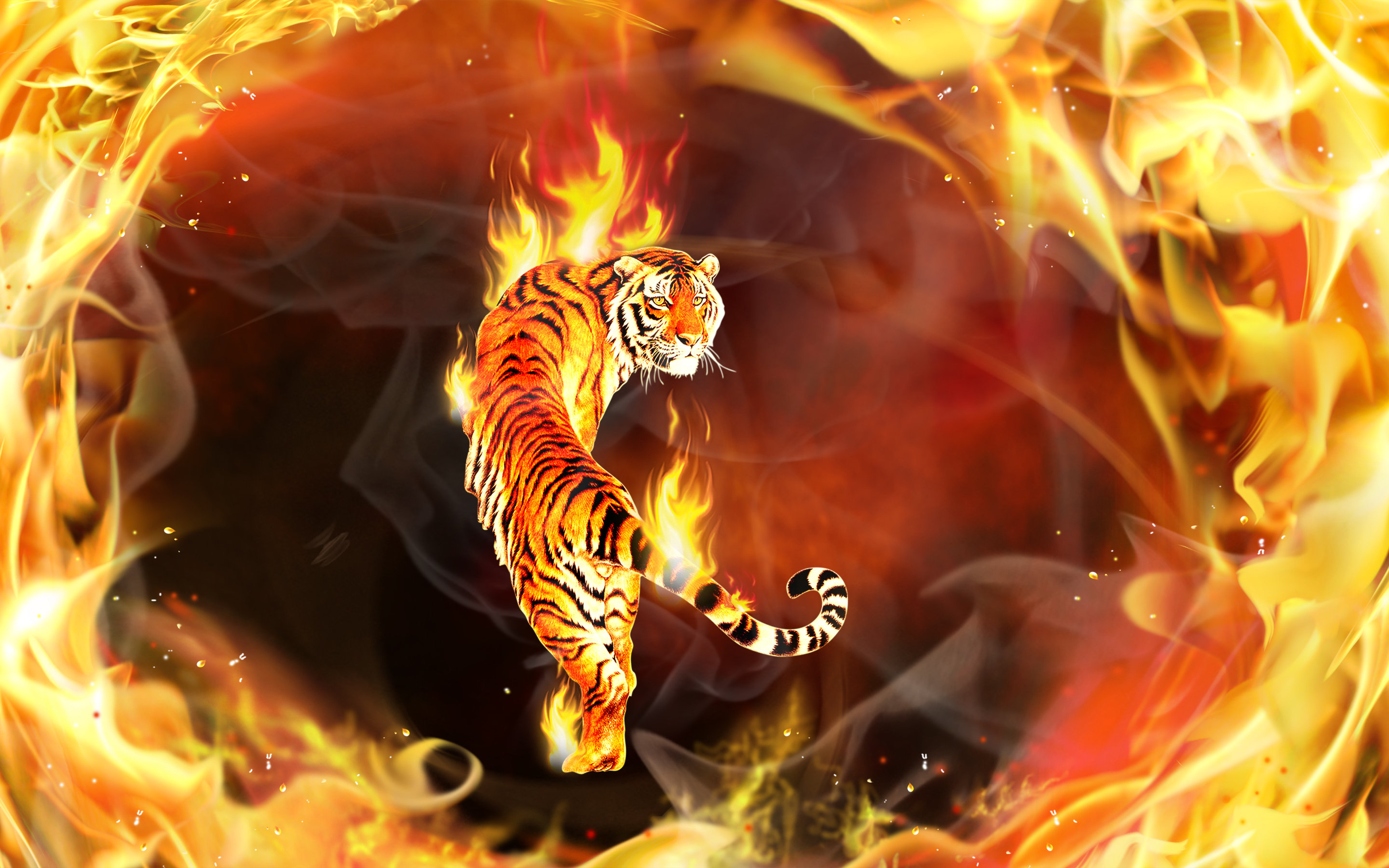 High resolution Tiger Fantasy hd 2880x1800 background ID:259279 for computer