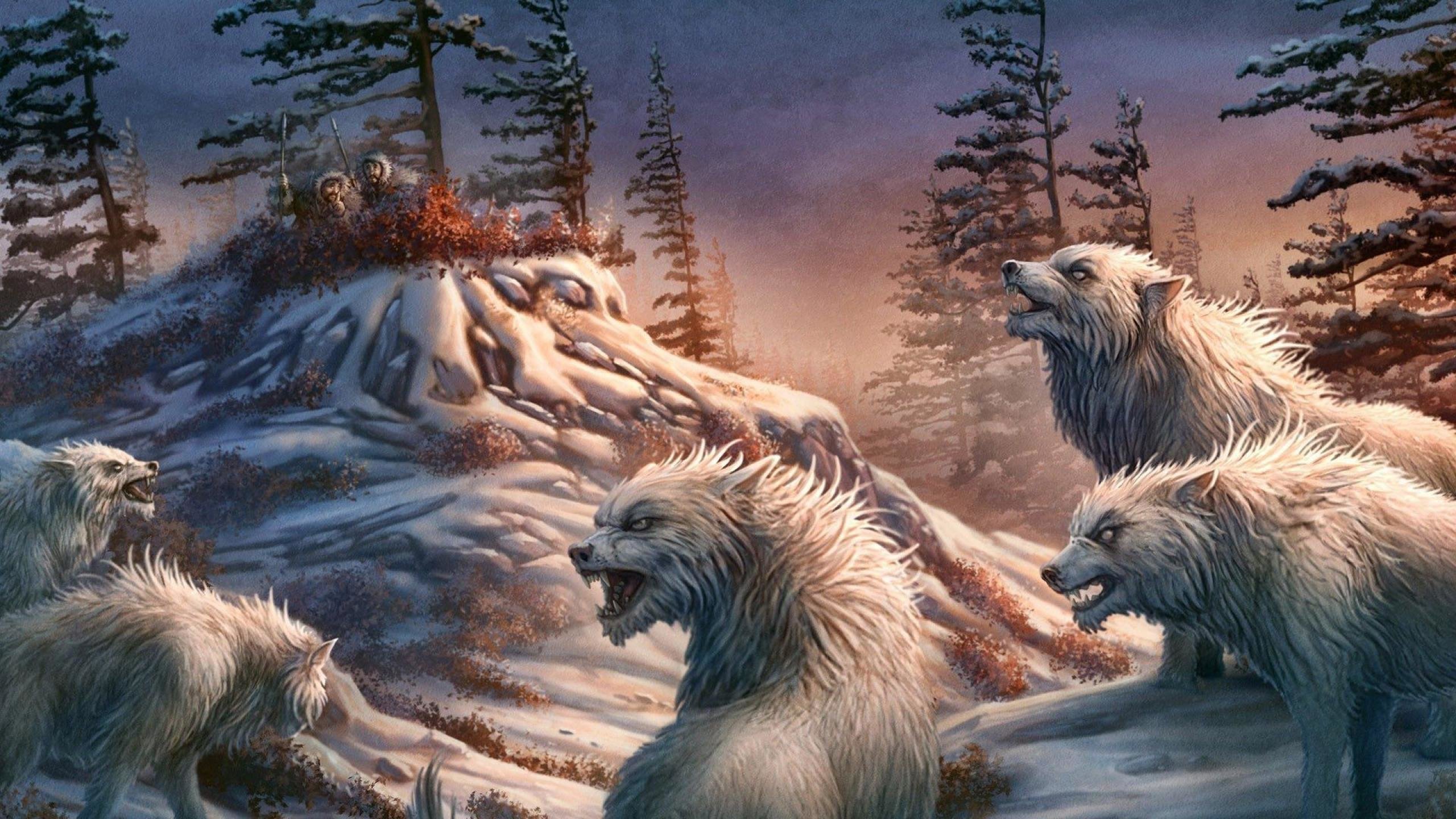 Free download Wolf Fantasy background ID:346521 hd 2560x1440 for computer